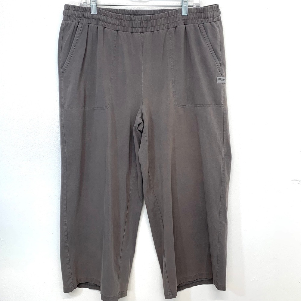 Life Is Good Crusher Flex Pull On Wide Leg Pants Women XL Pockets Lounge Casual - Picture 1 of 8